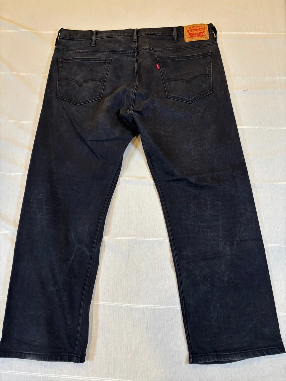 Levi’s 569 Loose Straight Jeans Men’s W40 L30 Black Washed Denim